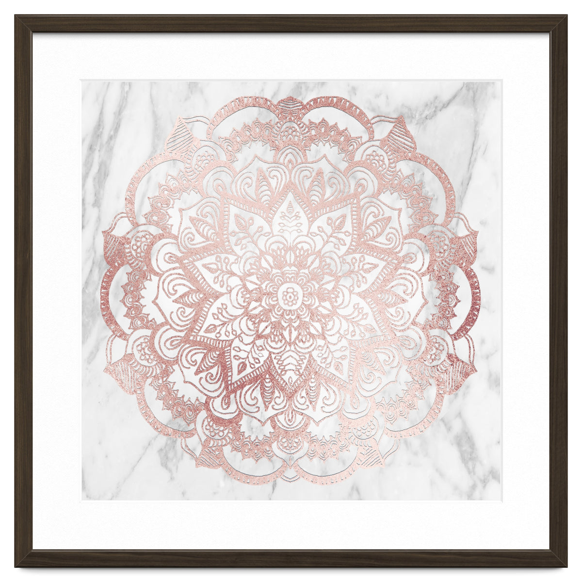 Rose Gold Mandala Star