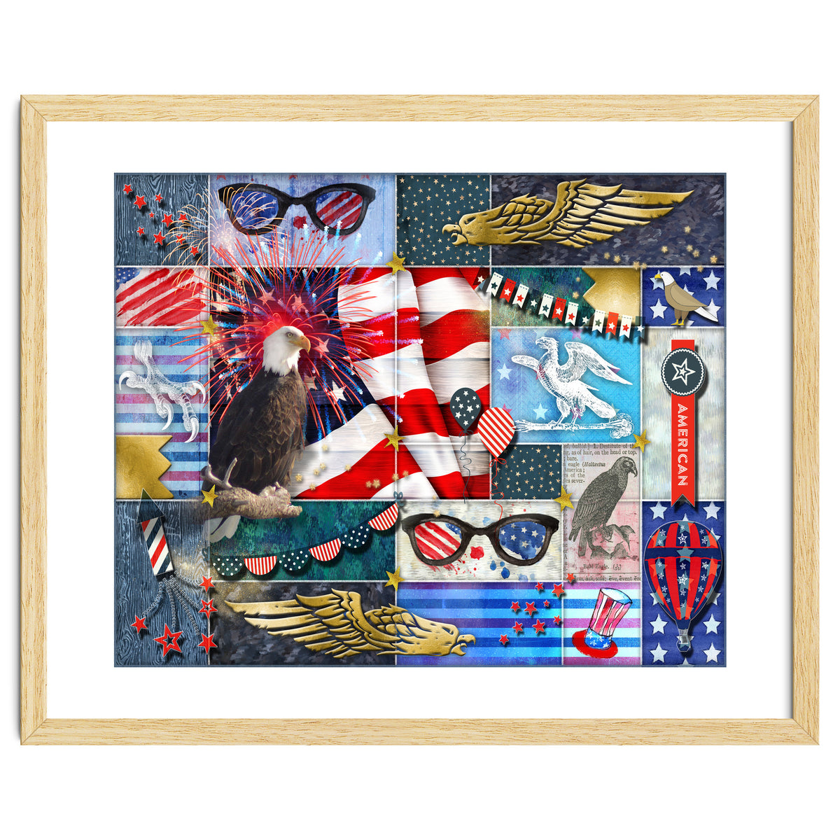 Americana Eagles Collage