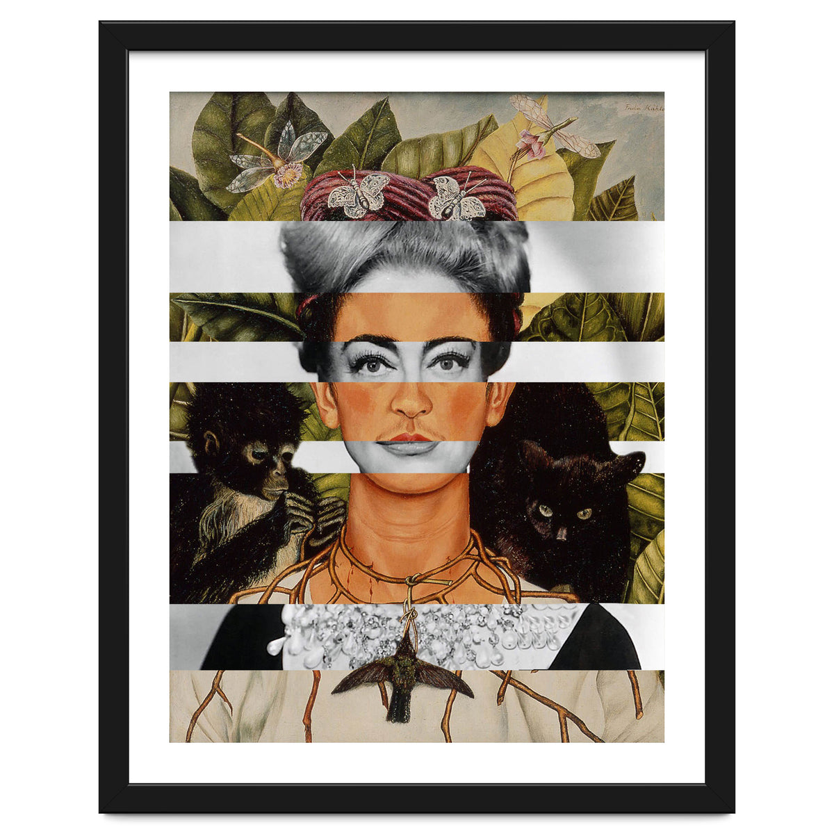 Frida Kahlo "Self Portrait with Thorn Necklace and Hummingbird" & Joan Crawford