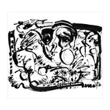 Birds and Flowers - b&w (Print Only) thumbnail