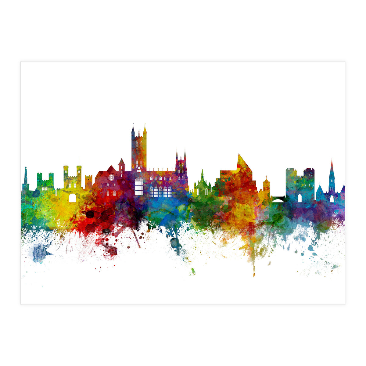 Canterbury England Skyline (Print Only)