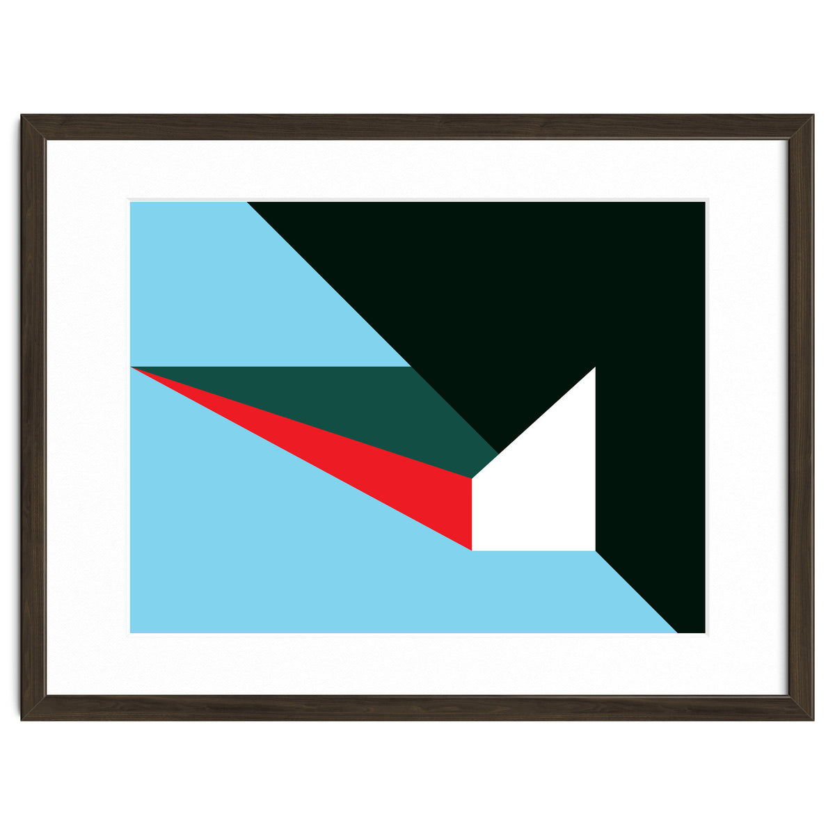 Geometric Shapes No. 45 - red, blue, green & black