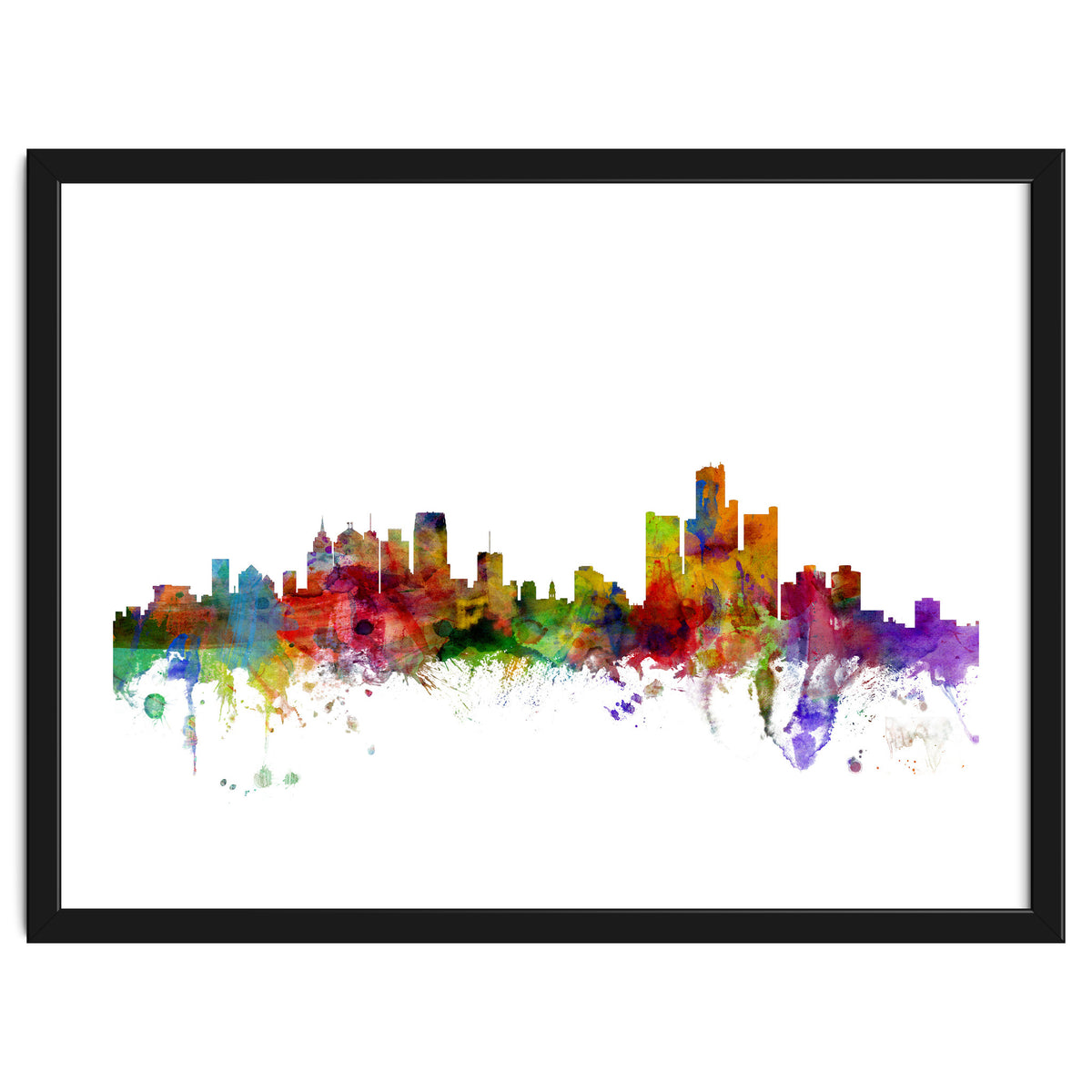 Detroit Michigan Skyline