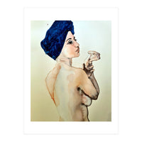 Untitled #89 - Nude in a blue turban (Print Only)
