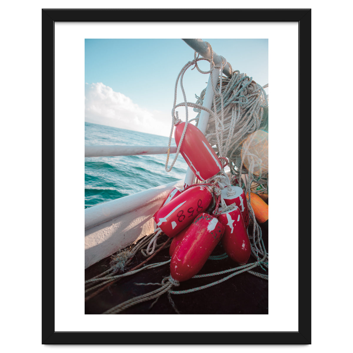 Buoys on a fishing boat