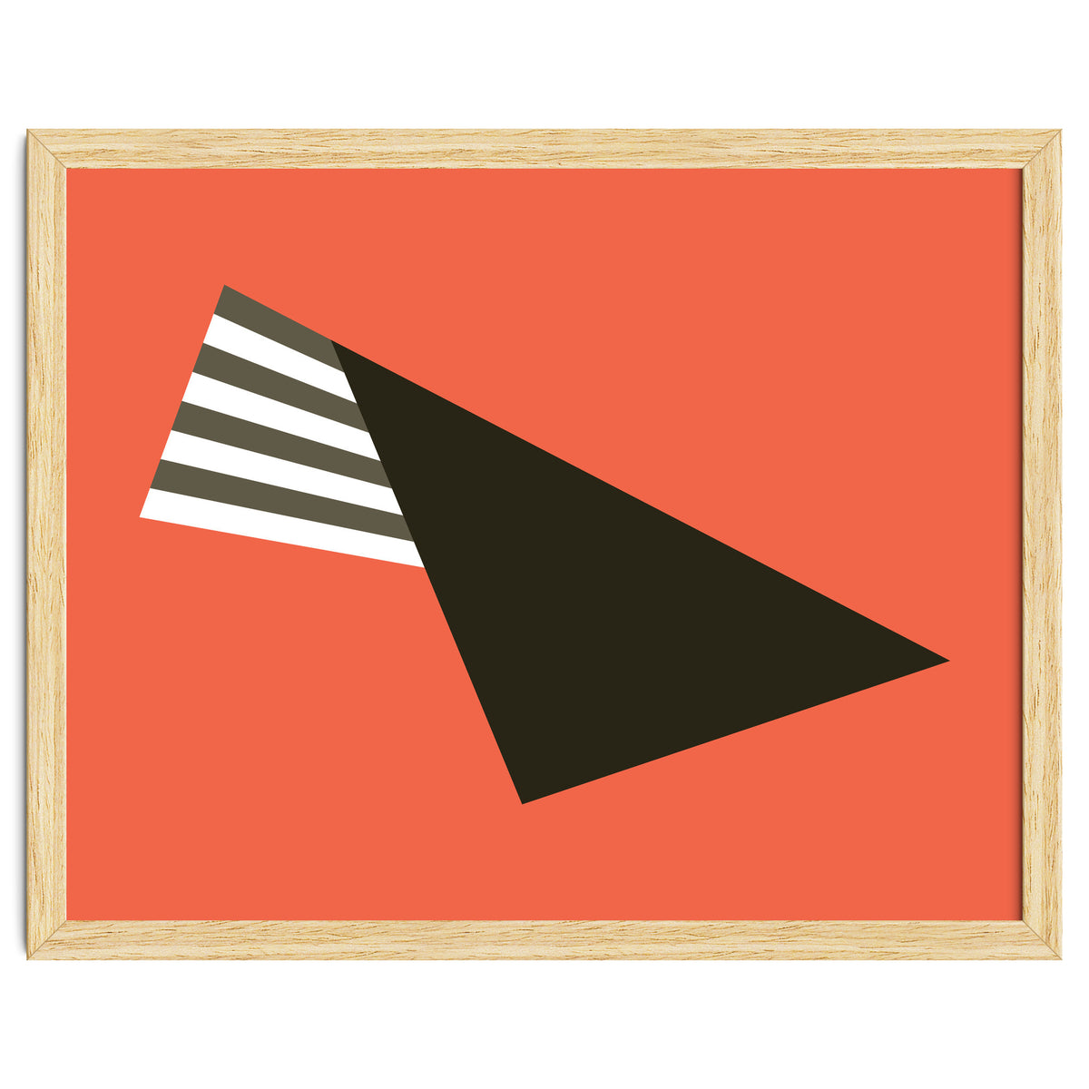 Geometric Shapes No. 75 - pink & stripes