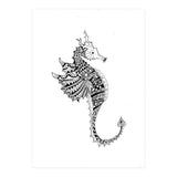 Seahorse Dragon Zen Doodle  (Print Only) thumbnail