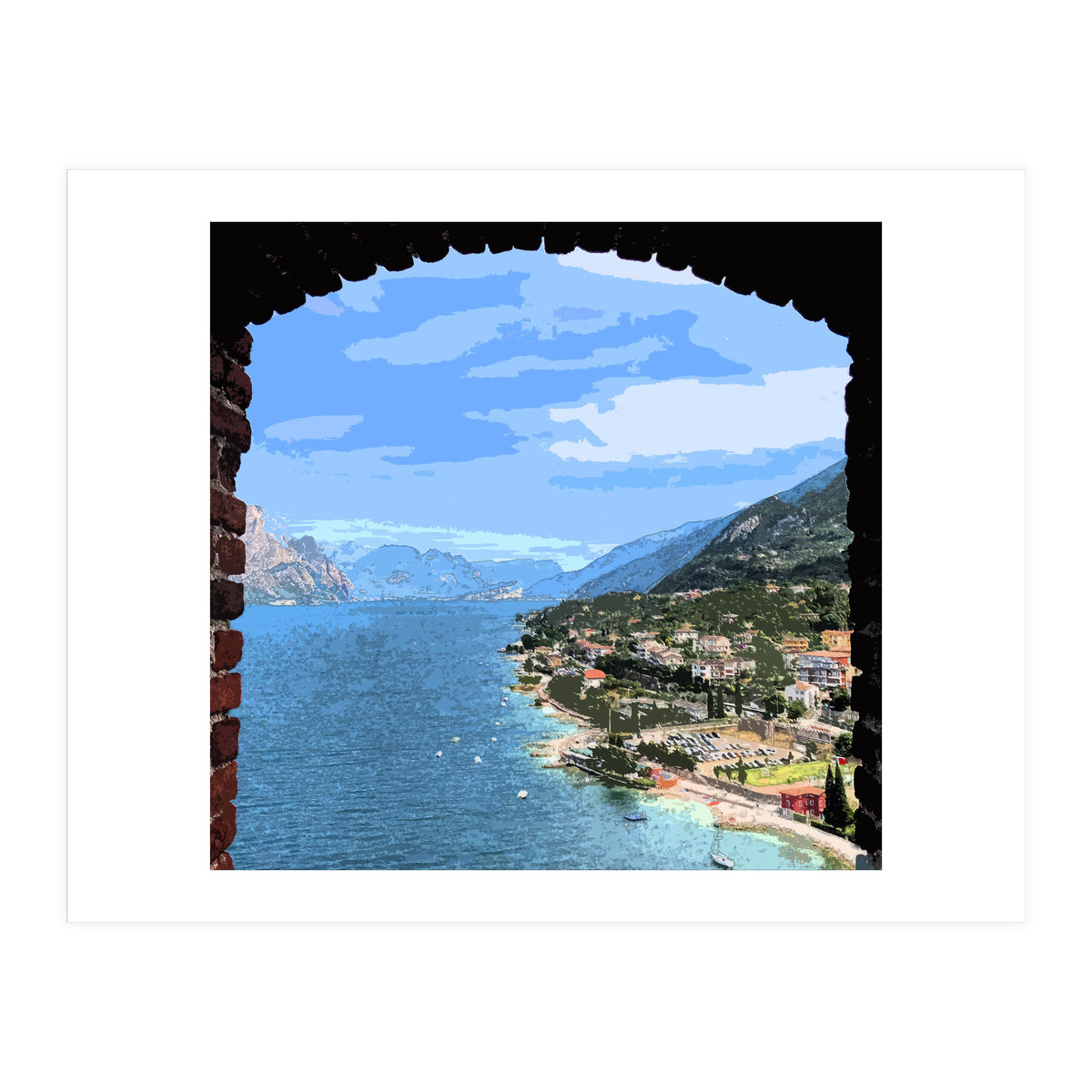 Lake Garda Painted (Print Only)