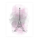 Watercolor Art Eiffel Tower | pink (Print Only) thumbnail