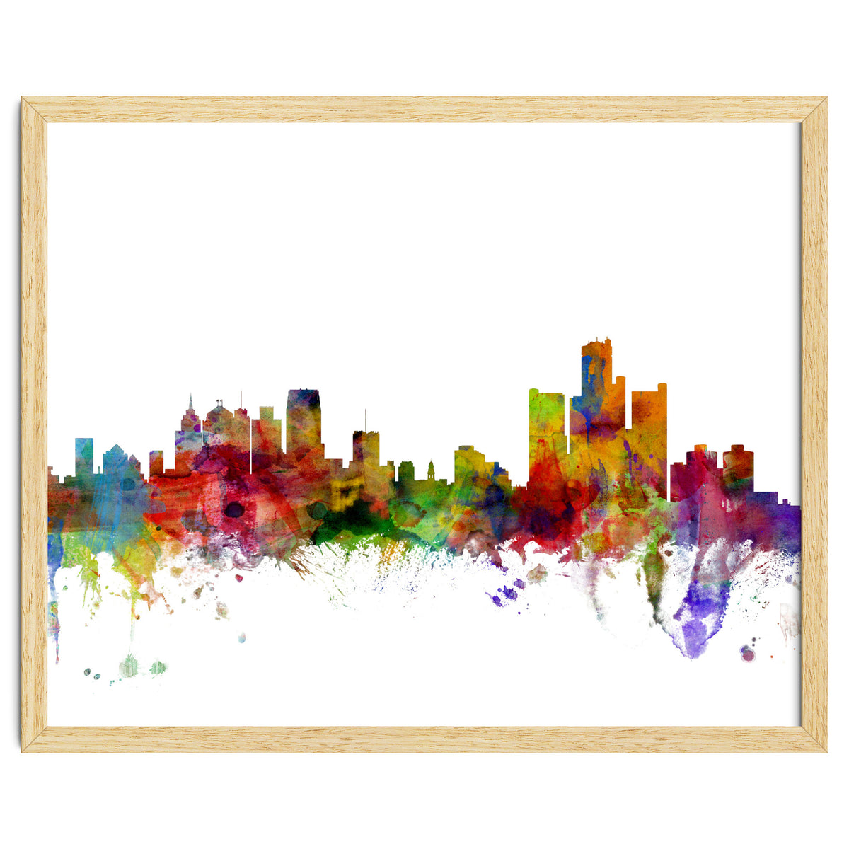 Detroit Michigan Skyline