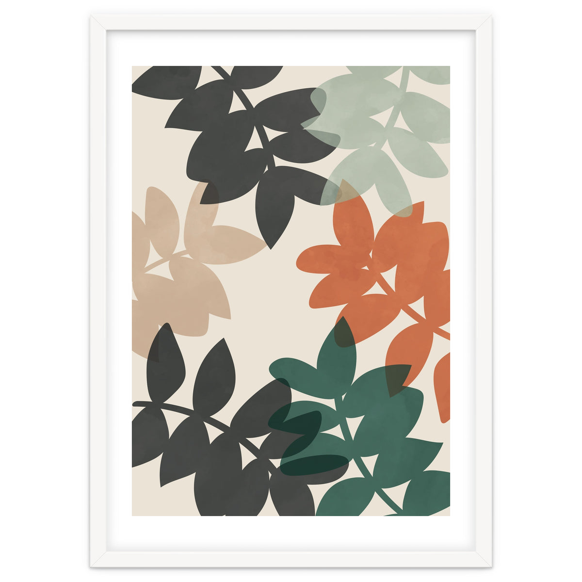 Abstract Colorful Leaves