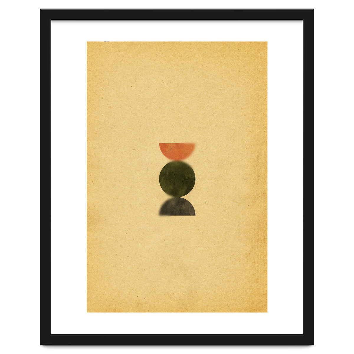 Blurry mid century modern shapes