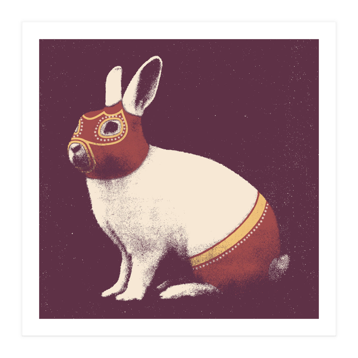 Rabbit Wrestler Square (Print Only)