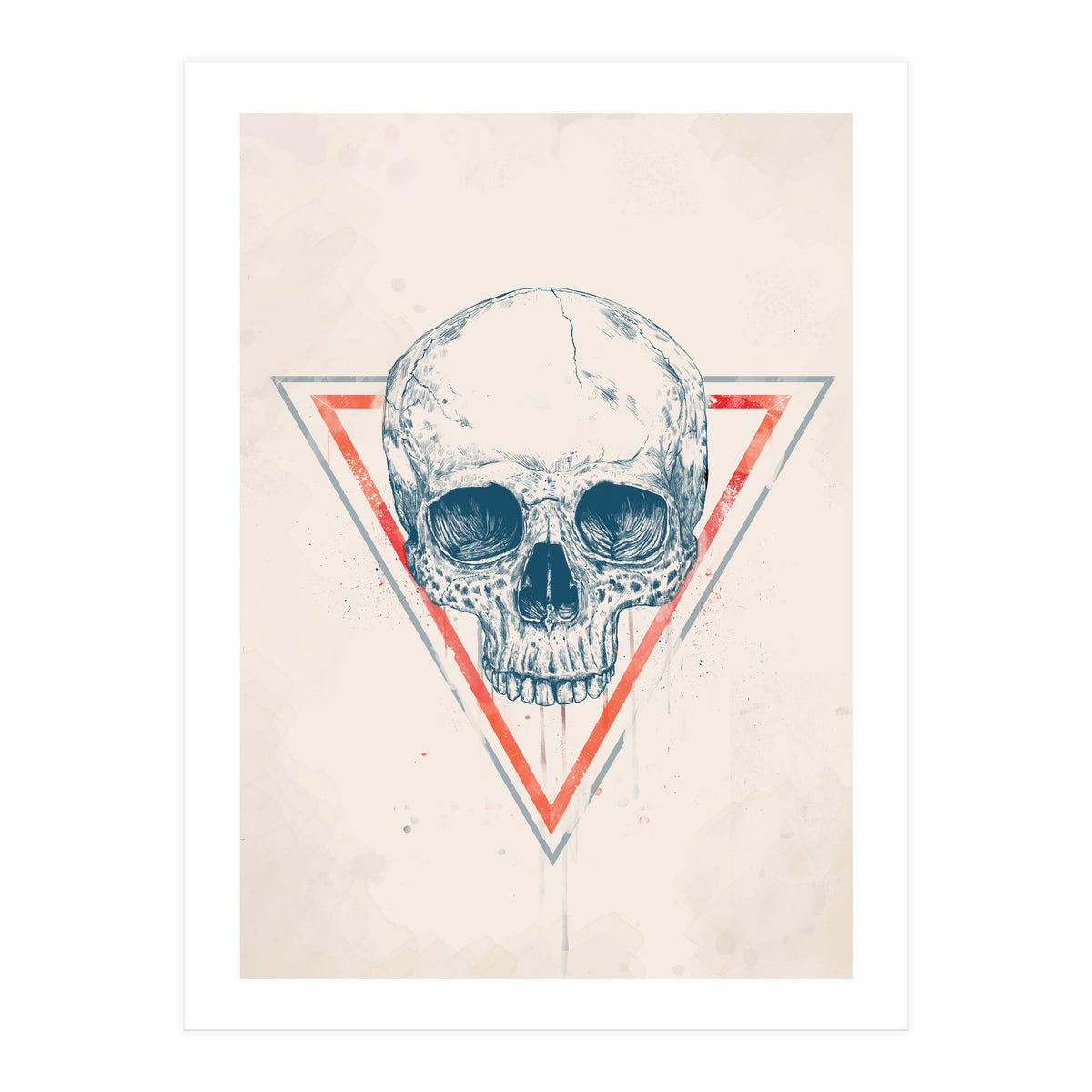 Skull In Triangles Ii (Print Only)
