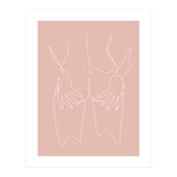 hot girl nude line pink (Print Only) thumbnail
