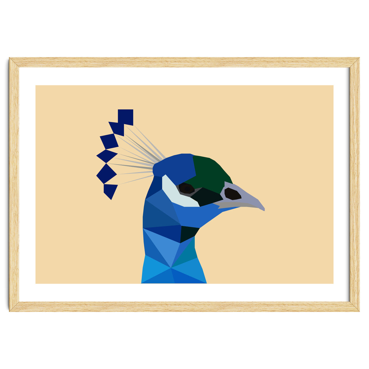 Peacock Low Poly Art