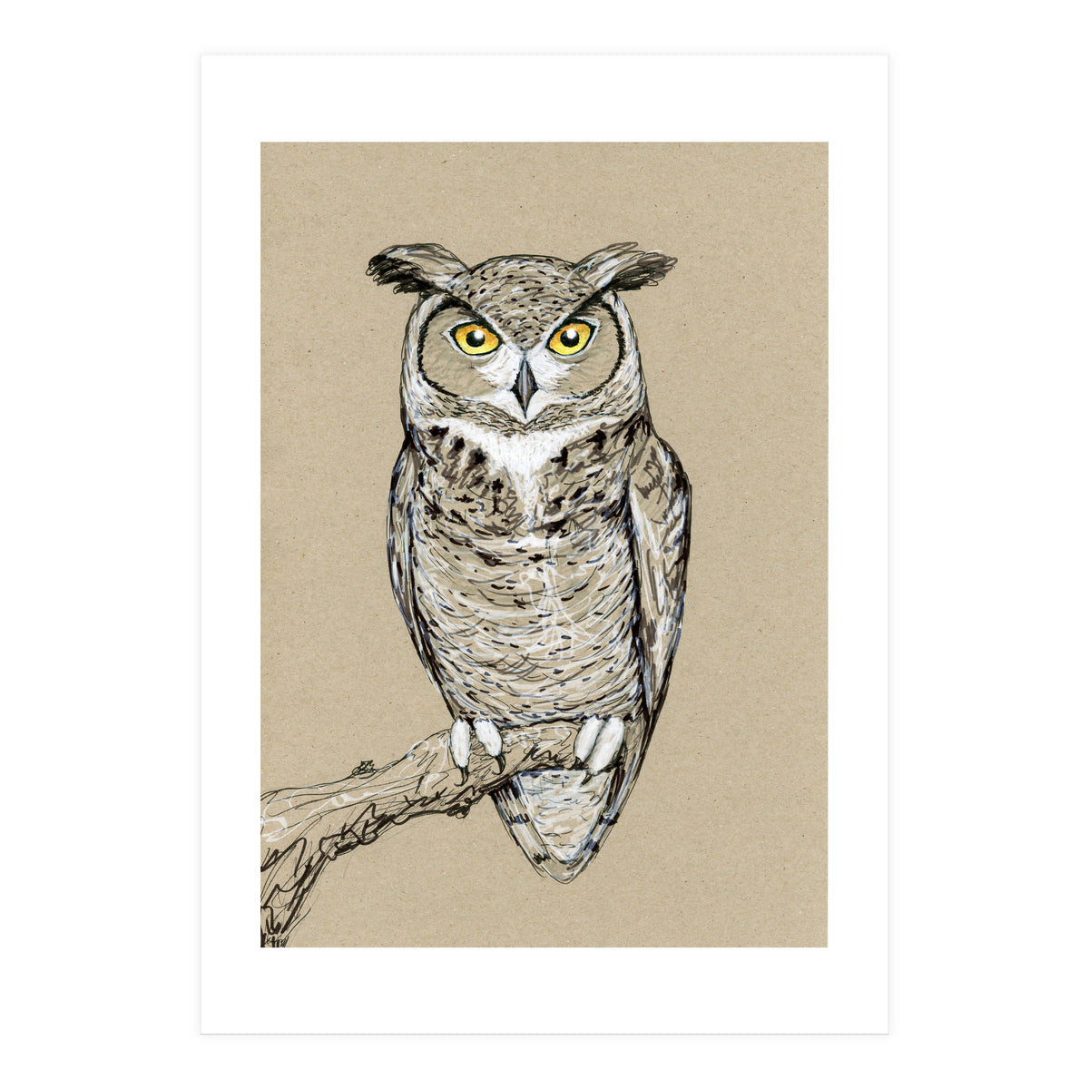 Great horned owl (Print Only)
