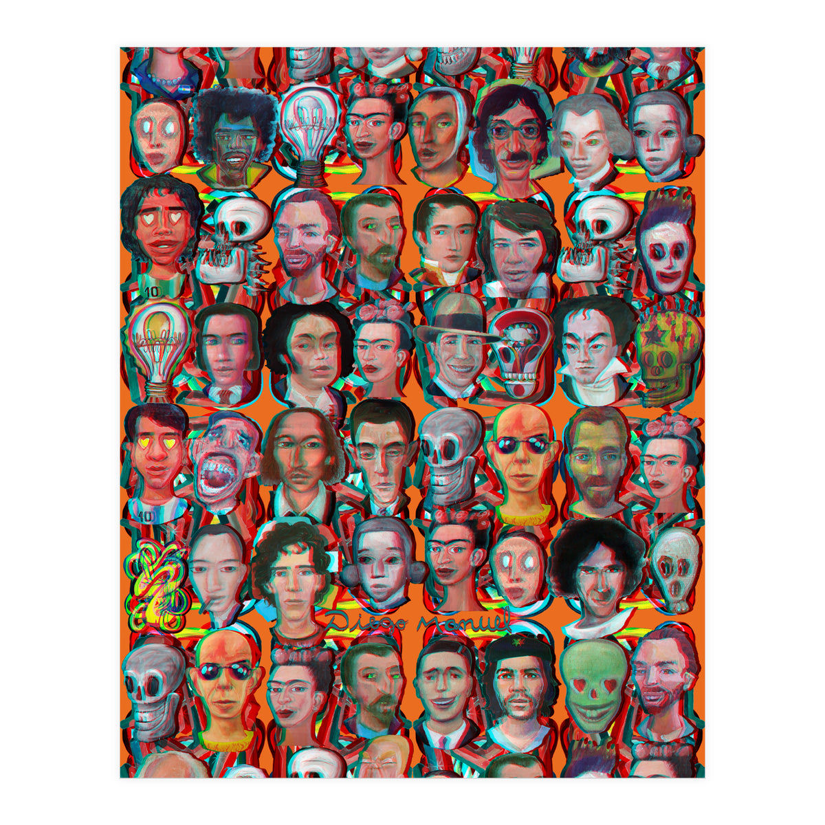 Formas 14 34 3d And Retratos 4 (Print Only)
