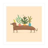 Dachshund And Parrot (Print Only) thumbnail
