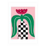 Flower in Checker Vase (Print Only) thumbnail