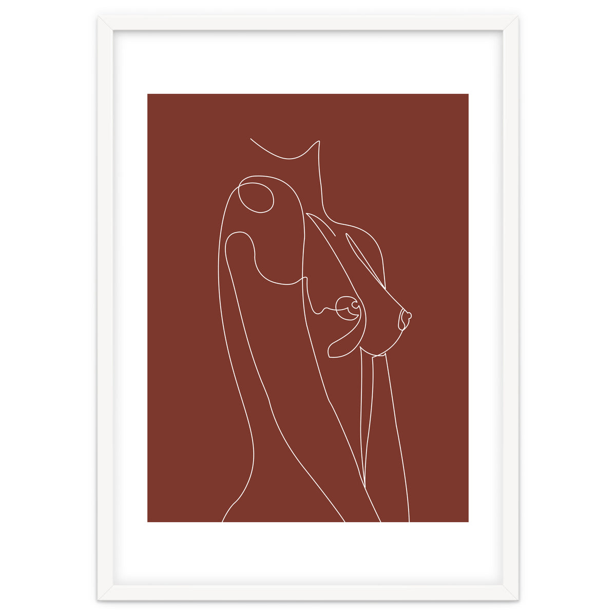 Female chest line-brown