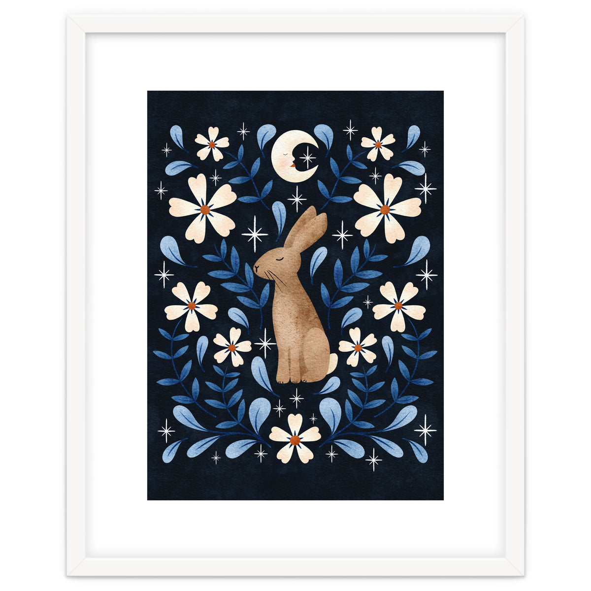 Floral Folk Art Hare