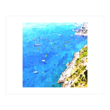 Capri Islands | Tropical Travel Summer Island | Ocean Sea Beach Swim Sail Painting  (Print Only) thumbnail
