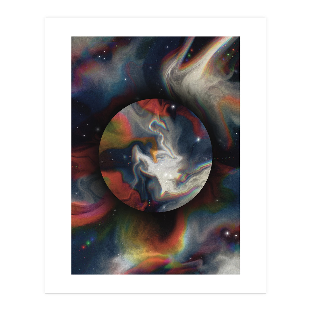 Planet Space Marble Black Hole  (Print Only)
