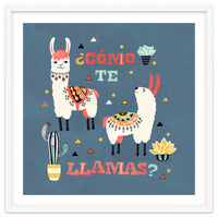 Llama With Cactus Como Te Llamas Spanish Saying 1