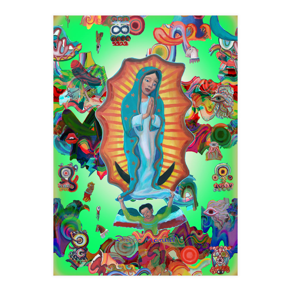 Virgen Y Graffiti 18 (Print Only)