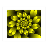 Yellow Floral Satin Wallpaper (Print Only) thumbnail