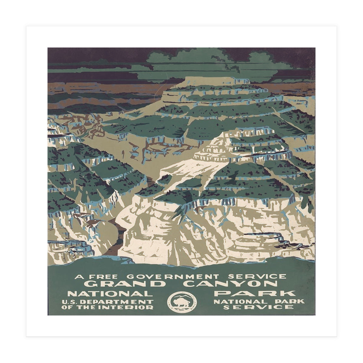 Grand Canyon Vintage Poster  (Print Only)