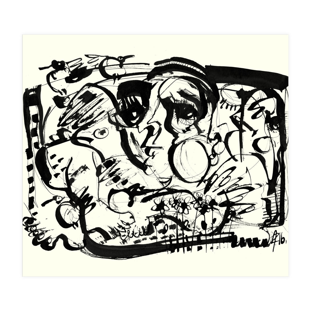 Birds and Flowers (Print Only)