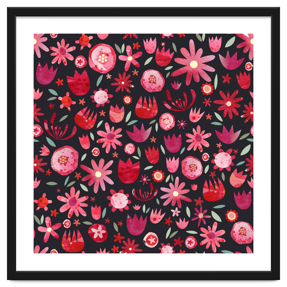 Summer Flower Circle Dark