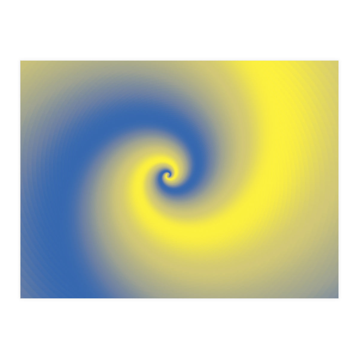 Yellow & Blue Abstract  (Print Only)