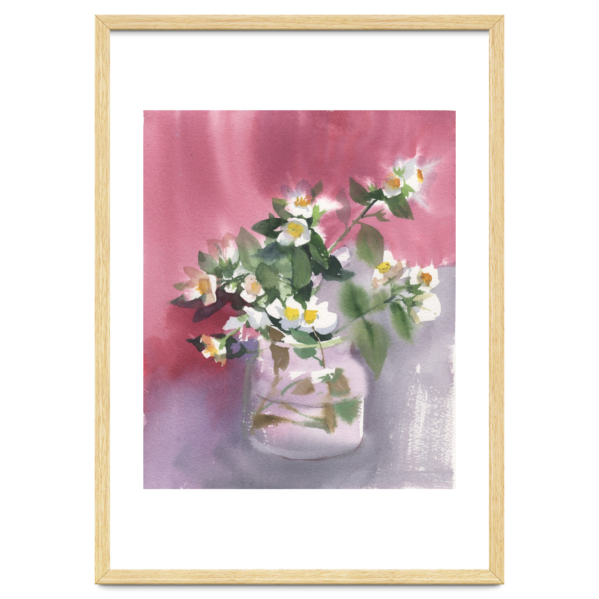 Flowers watercolor painting