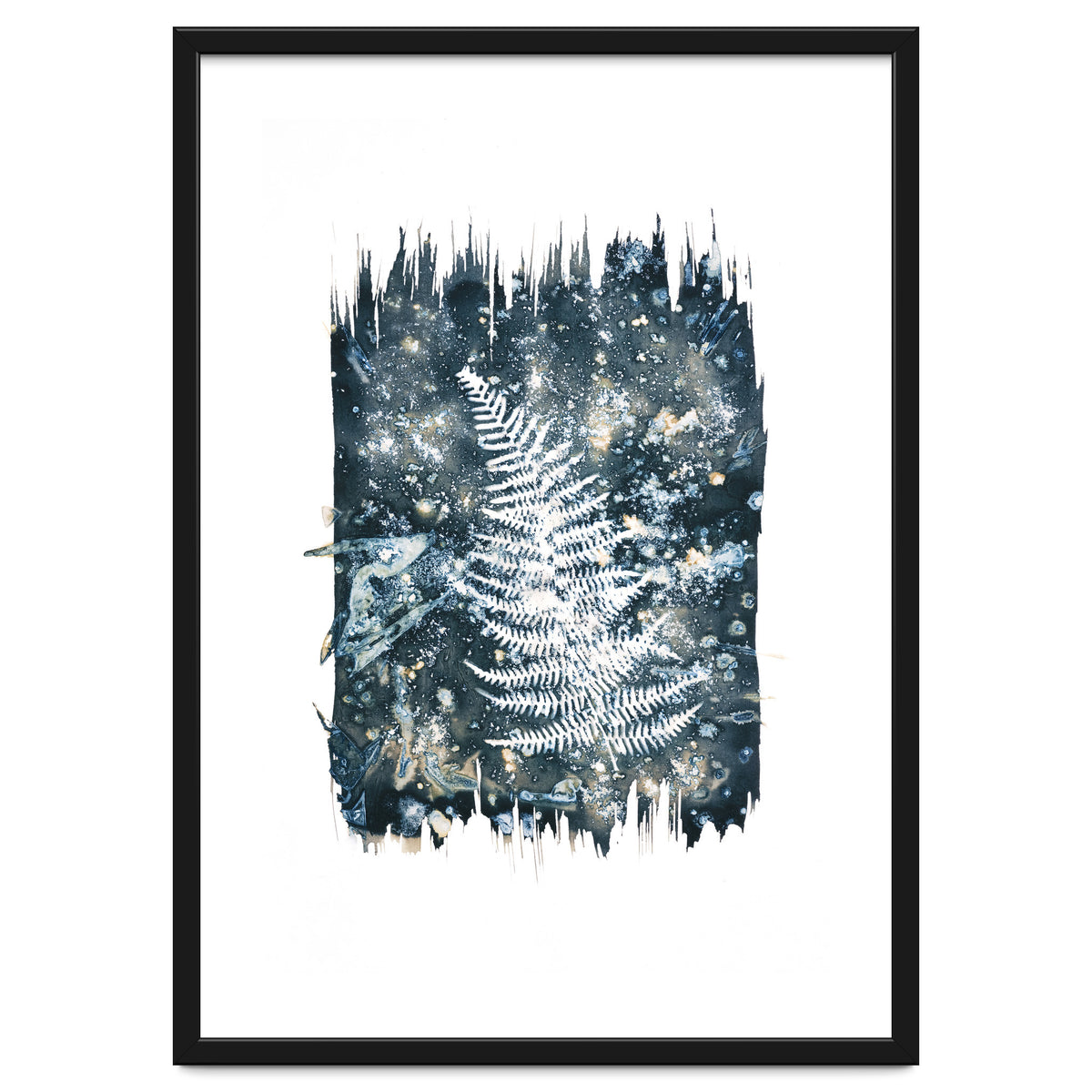 Indigo Blue Botanical Leaves No. 11