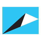 Geometric Shapes No. 70 - sky blue & black (Print Only) thumbnail
