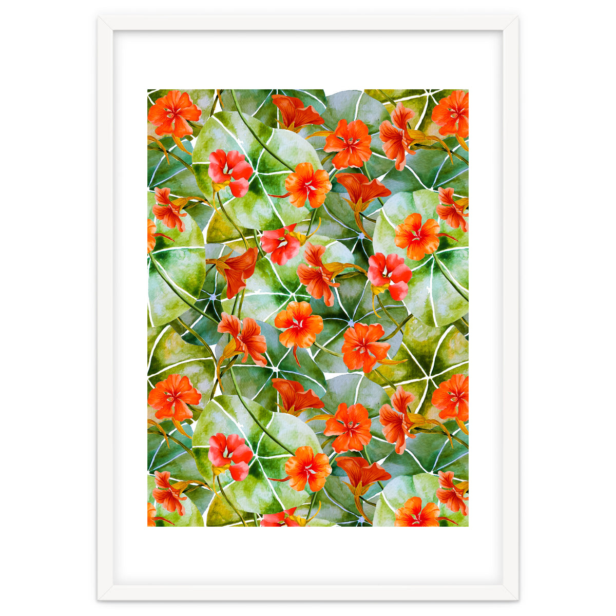 Nasturtiums watercolor 01