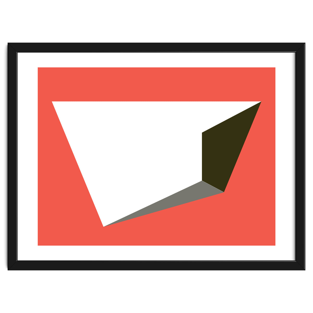 Geometric Shapes No. 81 - pink, grey, black & white