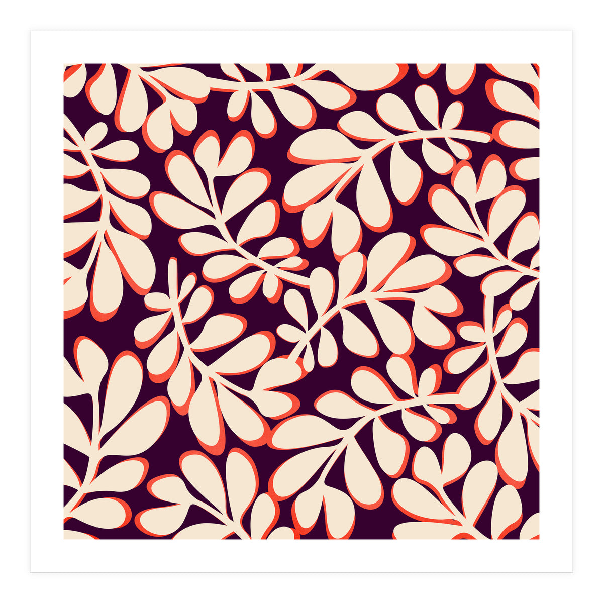 Mid Mod Playful Dark Botanical (Print Only)