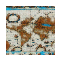 Vintage Mapa Mundi revisited (Print Only)