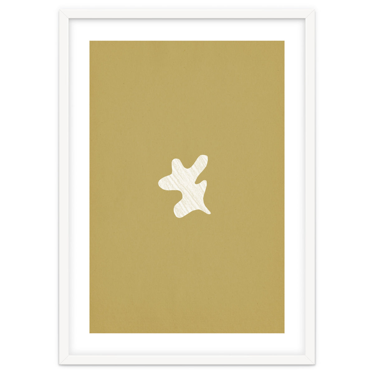 Olive green Matisse inspired shape