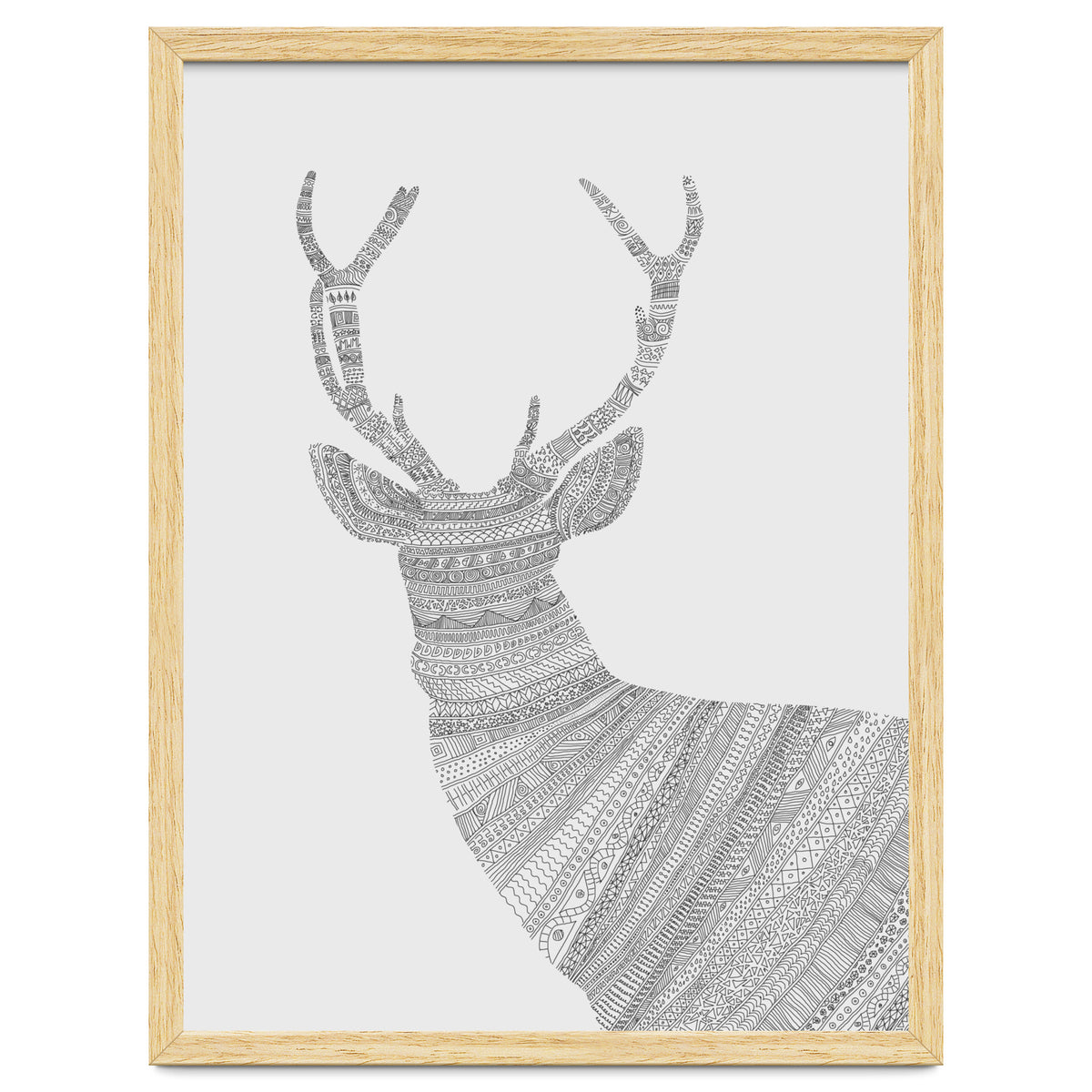 Stag Grey Poster