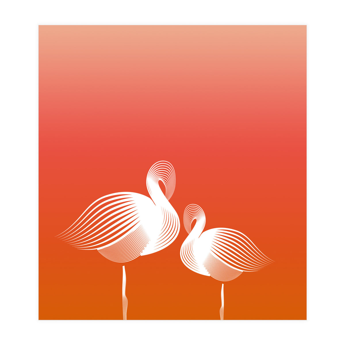 Meditating Flamingos (Print Only)