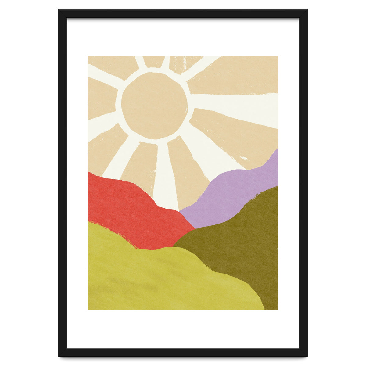 Sunshine & Hills \\ Retro Landscape