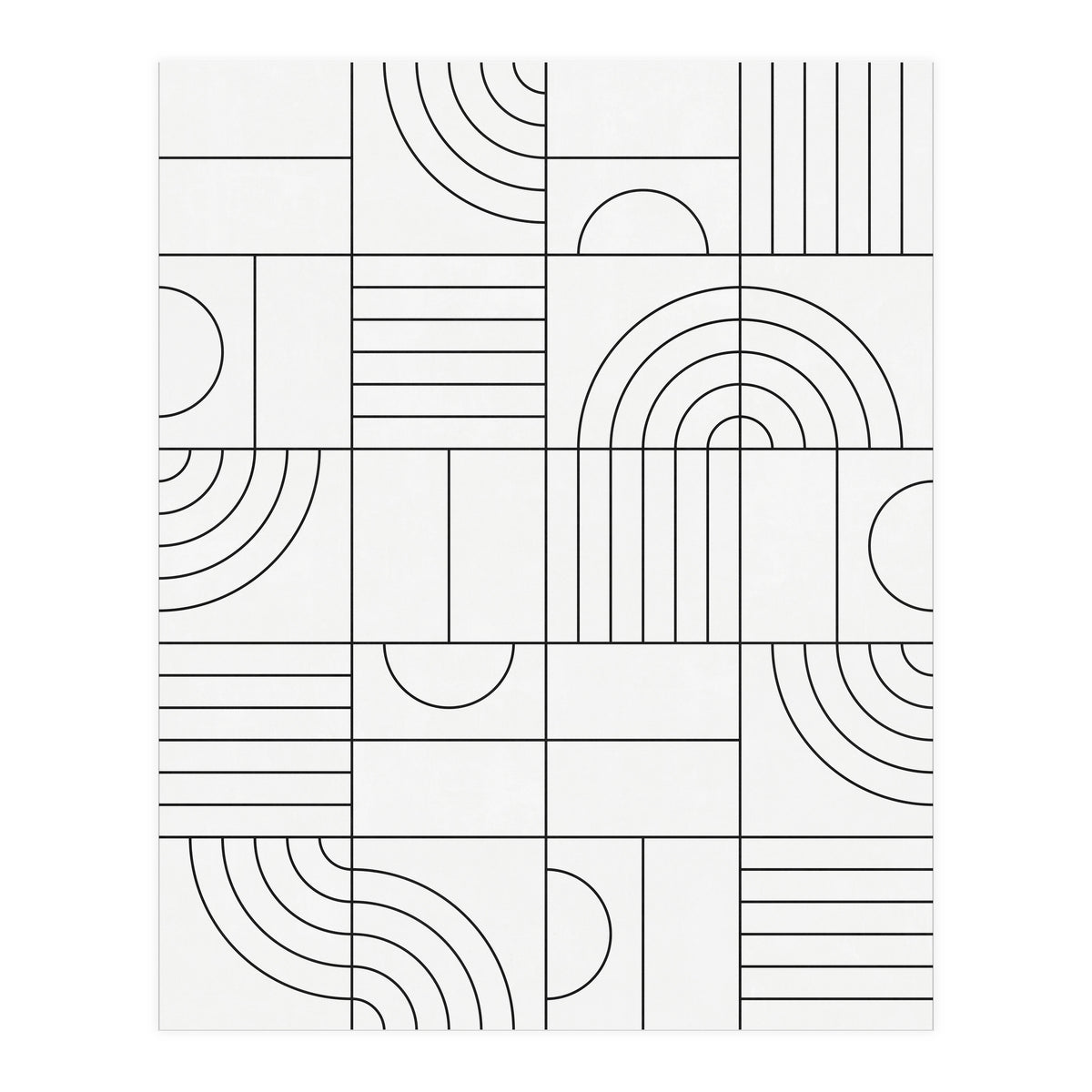 My Favorite Geometric Patterns No.19 - White (Print Only)
