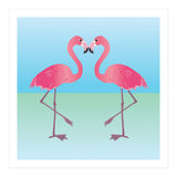 Two Pink flamingo's (Print Only) thumbnail