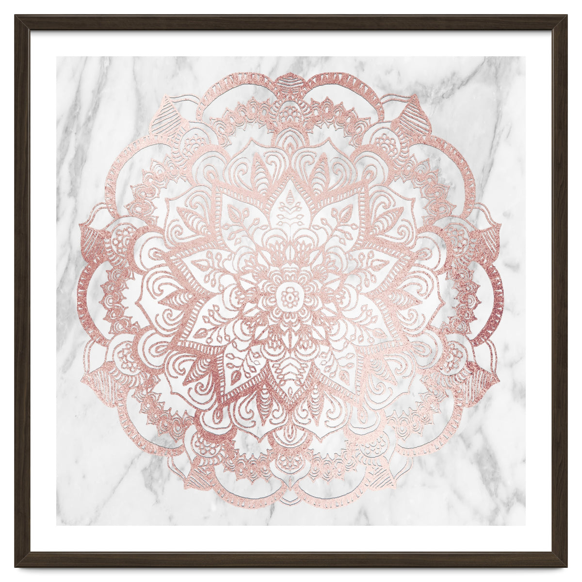 Rose Gold Mandala Star