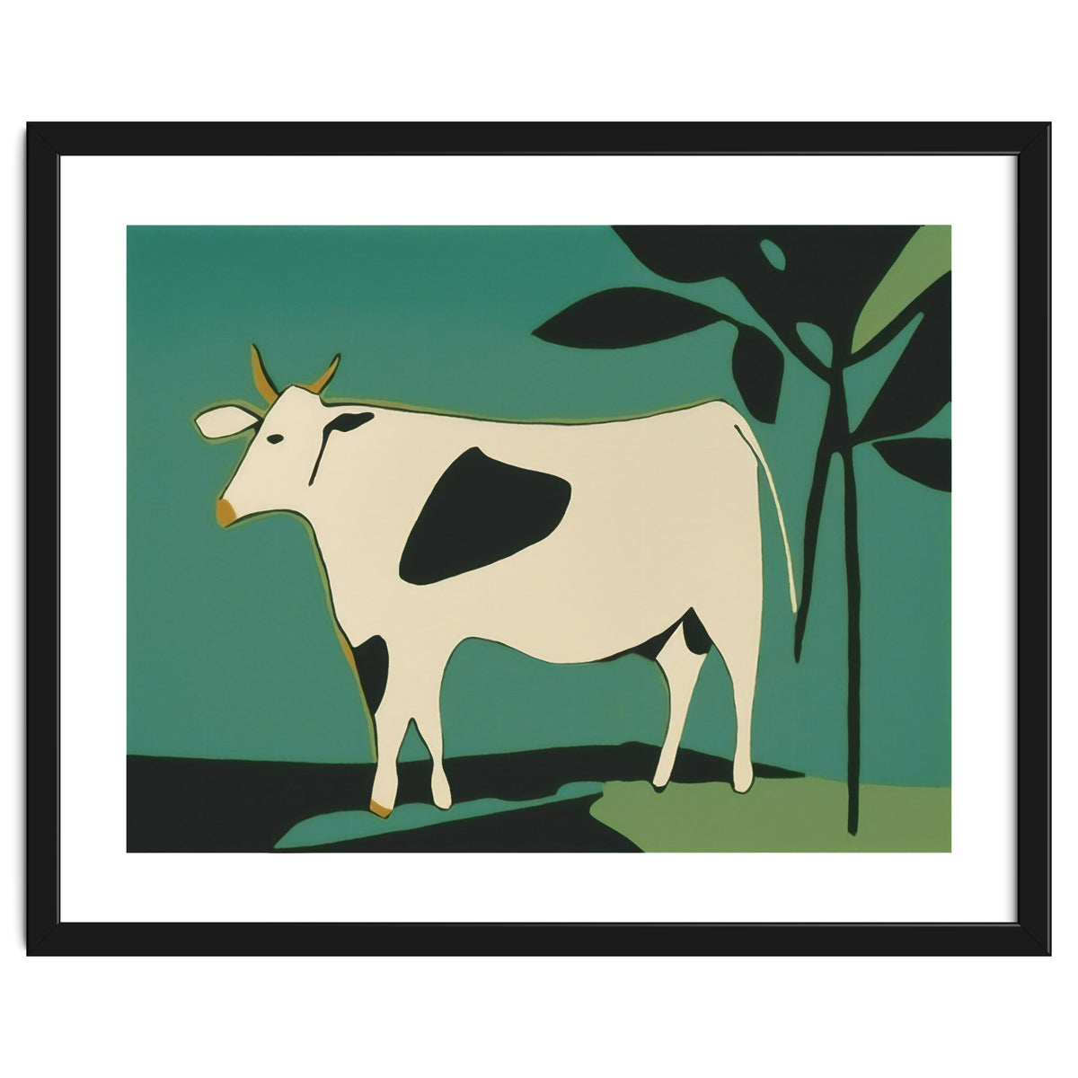 Cow in Green Landscape